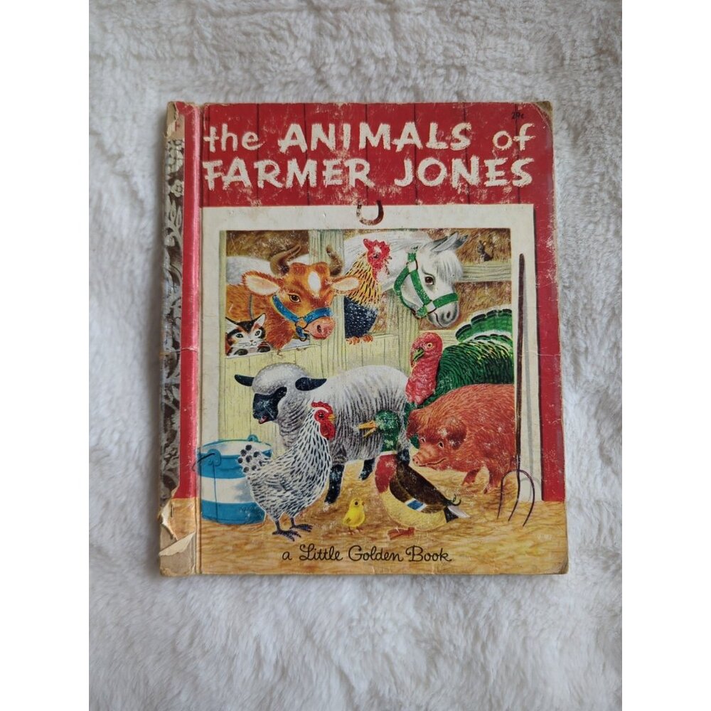 THE ANIMALS OF FARMER JONES  LITTLE GOLDEN BOOK 1953  1st Printing HC Vtg Gale